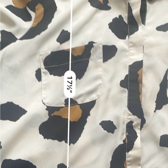 GB boxy cropped lightly spotted leopard print detail back long sleeves XL - Picture 11 of 13